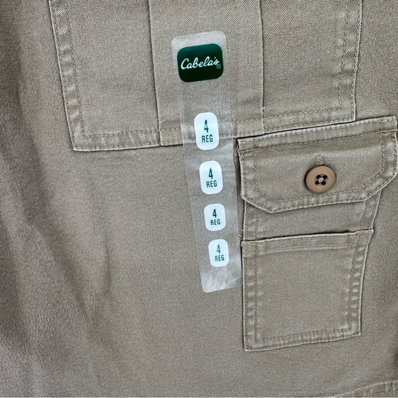 NWT Womens Cabela's 7 Pocket Hiker High-rise Tan Cargo Shorts Size 4 - Picture 5 of 6